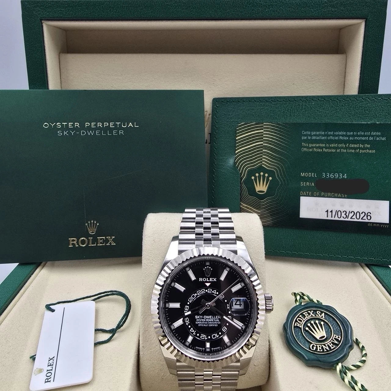 NEW 2026 Rolex Sky-Dweller 42mm Black Dial Jubilee Stainless Steel 336934