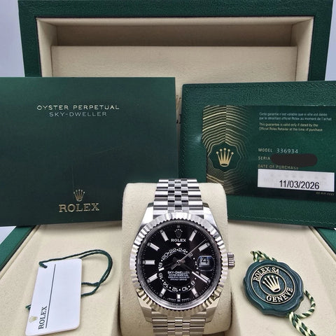NEW 2026 Rolex Sky-Dweller 42mm Black Dial Jubilee Stainless Steel 336934