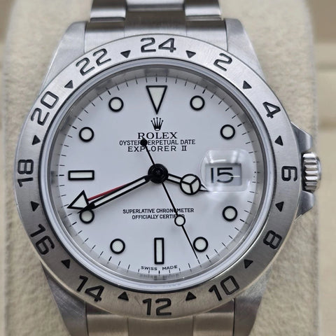 Rolex 16570 Explorer II Polar White Stainless Steel Automatic 40mm Watch