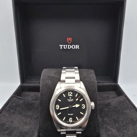 PAPERS 2024 Tudor Ranger 39mm Stainless Steel 79950 Black Dial Watch BOX