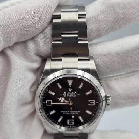 Rolex Explorer I Black Dial Stainless Steel 36mm Watch 124270