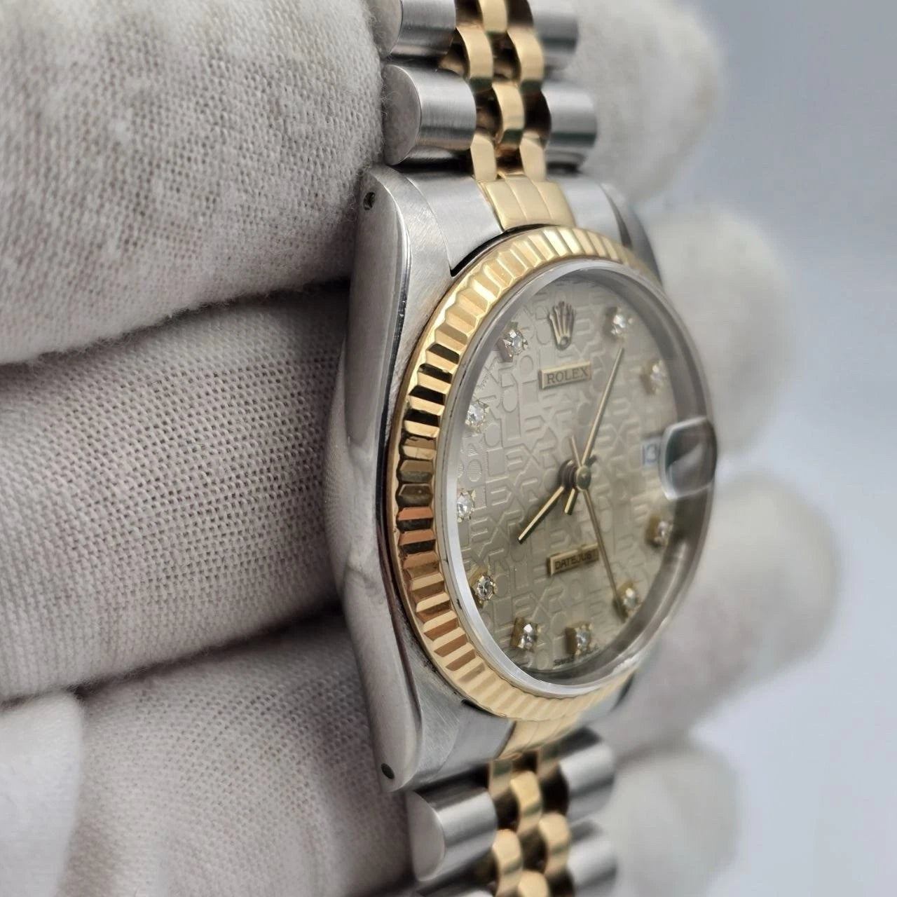 Rolex Datejust Midsize 68273 Silver Anniversary Diamond Dial