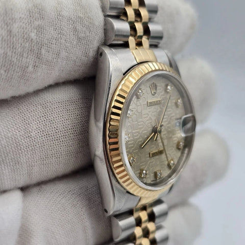 Rolex Datejust Midsize 68273 Silver Anniversary Diamond Dial