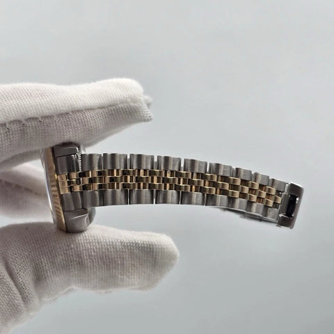 Rolex Datejust 79173 Fluted Bezel TT Jubilee Champagne Diamond Dial 26mm Watch