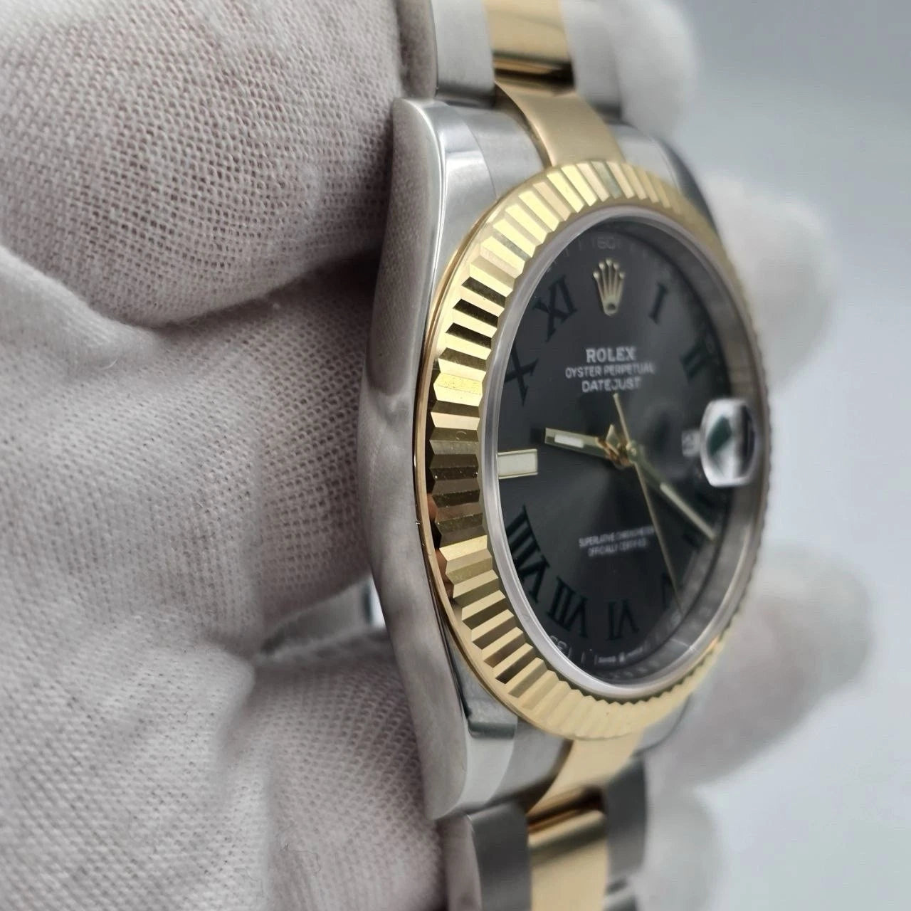 PAPERS 2024 Rolex Datejust 41mm Two Tone Wimbledon Dial Oyster 126333 BOX
