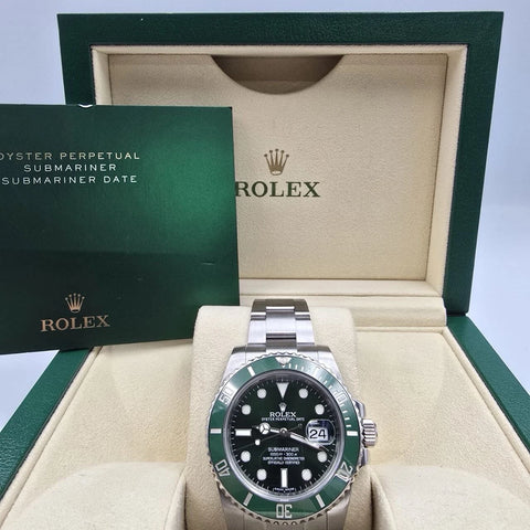MINT 2015 Rolex Submariner Hulk 116610LV Green 40mm Ceramic Watch BOX