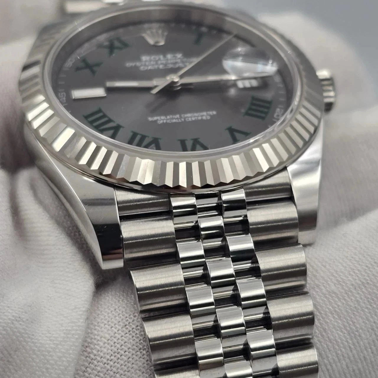 NEW 2026 Rolex Datejust 41mm 126334 Steel Jubilee Gray Wimbledon Dial UNWORN