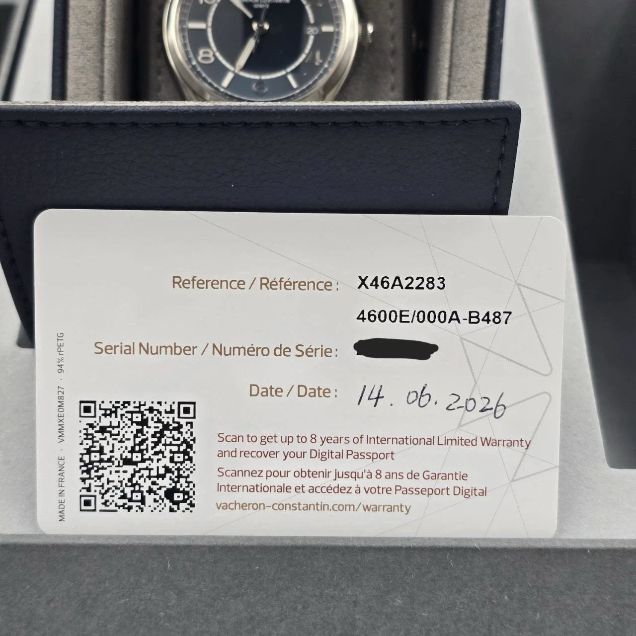 NEW 2026 Vacheron Constantin Fiftysix 40mm BLUE Dial Steel 4600E/000A-B487