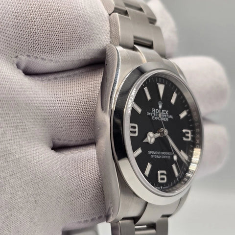 PAPERS MINT 2025 Rolex Explorer Black Dial Stainless Steel 36mm Watch 124270 BOX