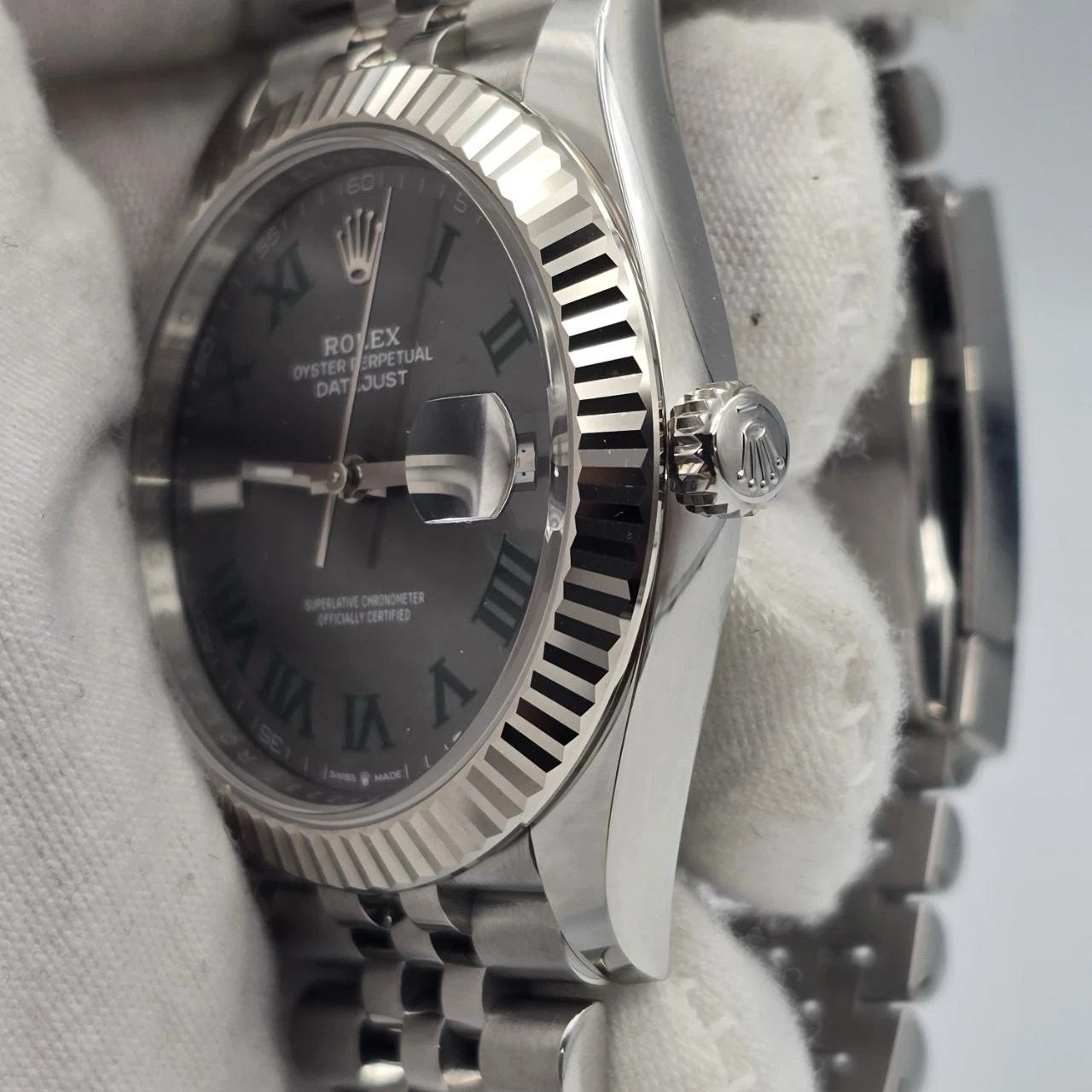 NEW 2025 Rolex Datejust 41mm 126334 Steel Jubilee Gray Wimbledon Dial UNWORN