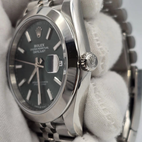 PAPERS 2025 MINT Rolex Datejust 41mm Smooth Mint Green Dial Jubilee 126300 BOX