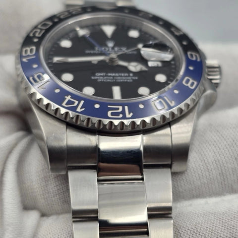 2015 PAPERS Rolex GMT Master II 116710BLNR Steel Ceramic Batman Watch BOX