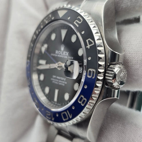 2021 PAPERS Rolex GMT Master II Batman Steel Oyster Bracelet 126710BLNR BOX