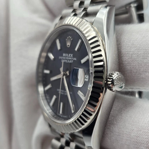 2023 PAPERS Rolex Datejust 41mm 126334 Stainless Steel Jubilee Blue Dial BOX