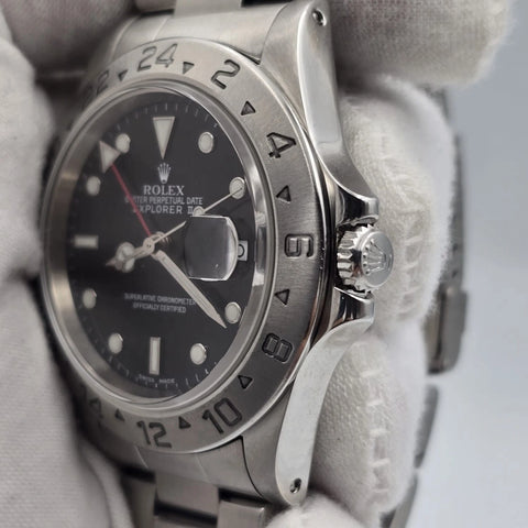 Rolex Explorer II Black 16570 Stainless Steel Oyster Date Watch 40mm