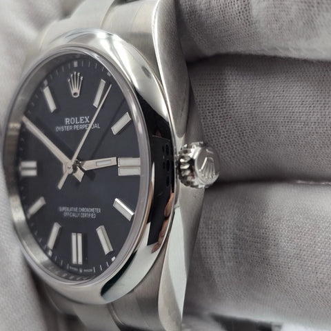 NEW 2025 PAPERS Rolex Blue Oyster Perpetual Steel 41mm Watch BOX 124300 UNWORN