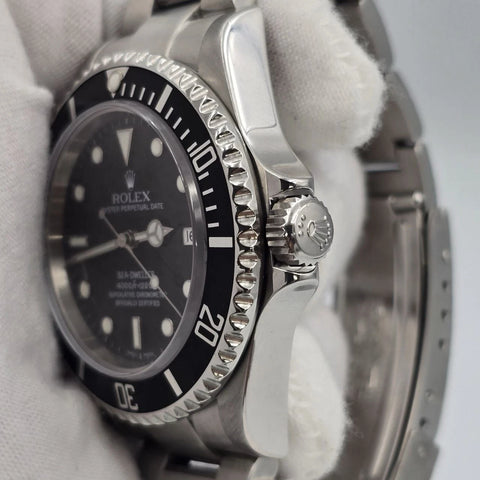 MINT PAPERS 2007 Rolex Sea-Dweller 16600 Stainless Steel Black Dial 40MM Watch