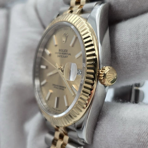 2019 PAPERS Rolex Datejust 41mm 126333 Two Tone Jubilee Champagne Dial BOX