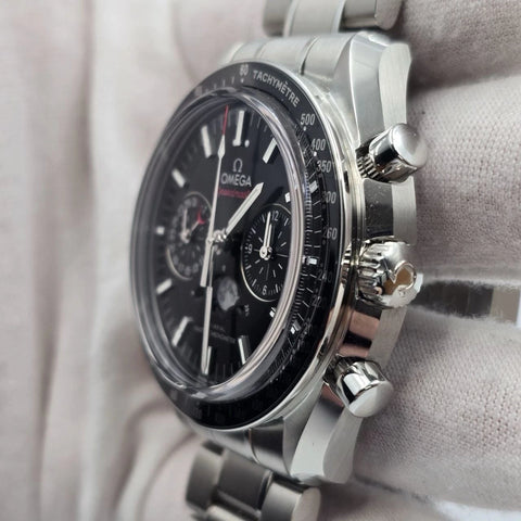 NEW 2026 Omega Speedmaster Moonphase 304.30.44.52.01.001 Black Dial 44mm Watch