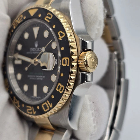 2016 PAPERS Rolex GMT-Master II 116713LN Ceramic Two Tone 40mm Watch BOX