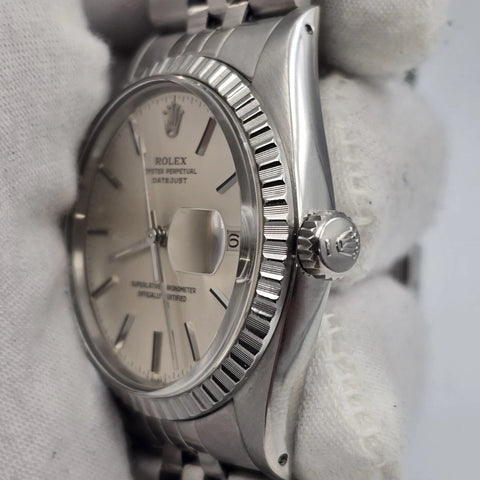 Rolex Datejust Stainless Steel Silver Dial 36mm Automatic Watch 16030