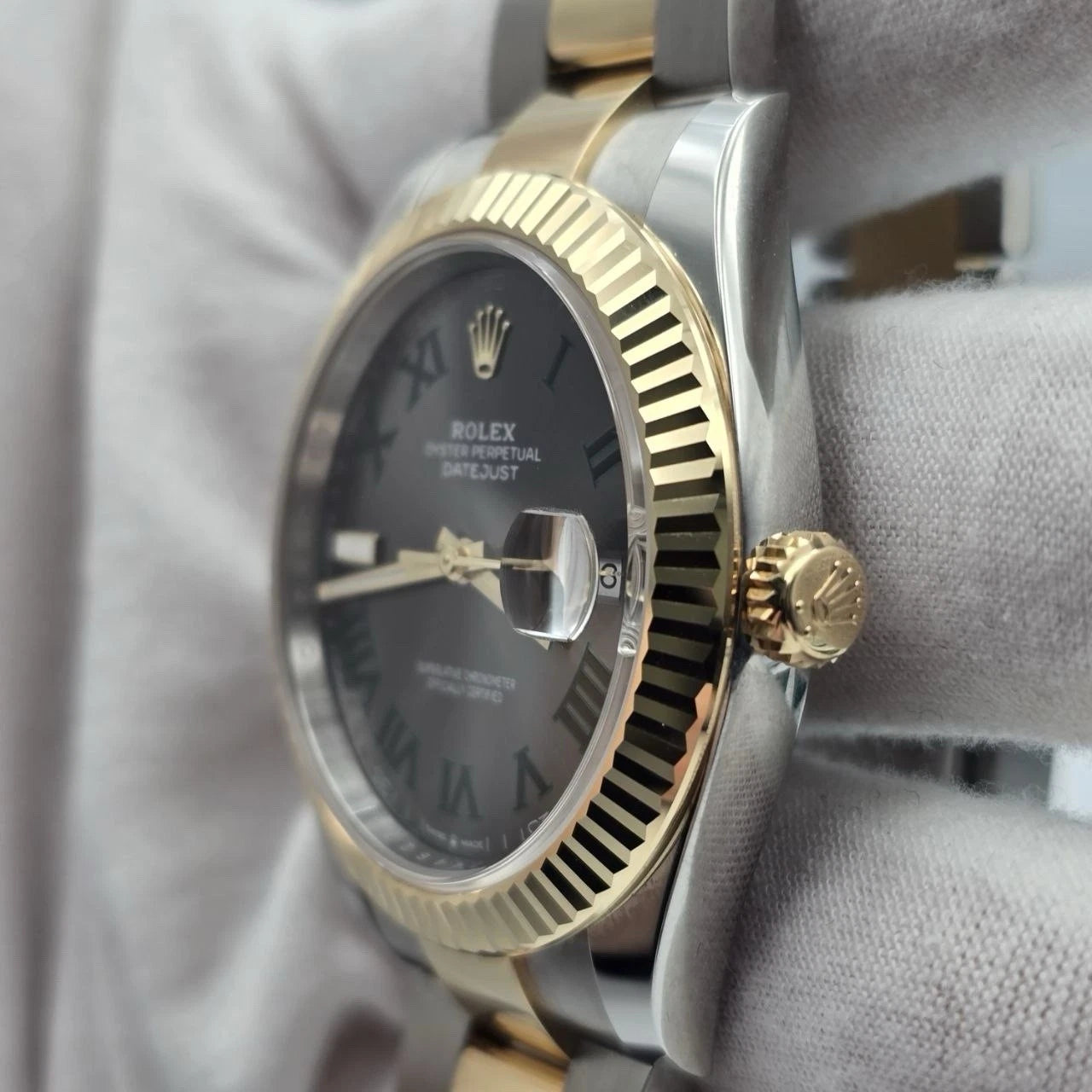PAPERS 2025 Rolex Datejust 41mm Two Tone Wimbledon Dial Oyster 126333 BOX