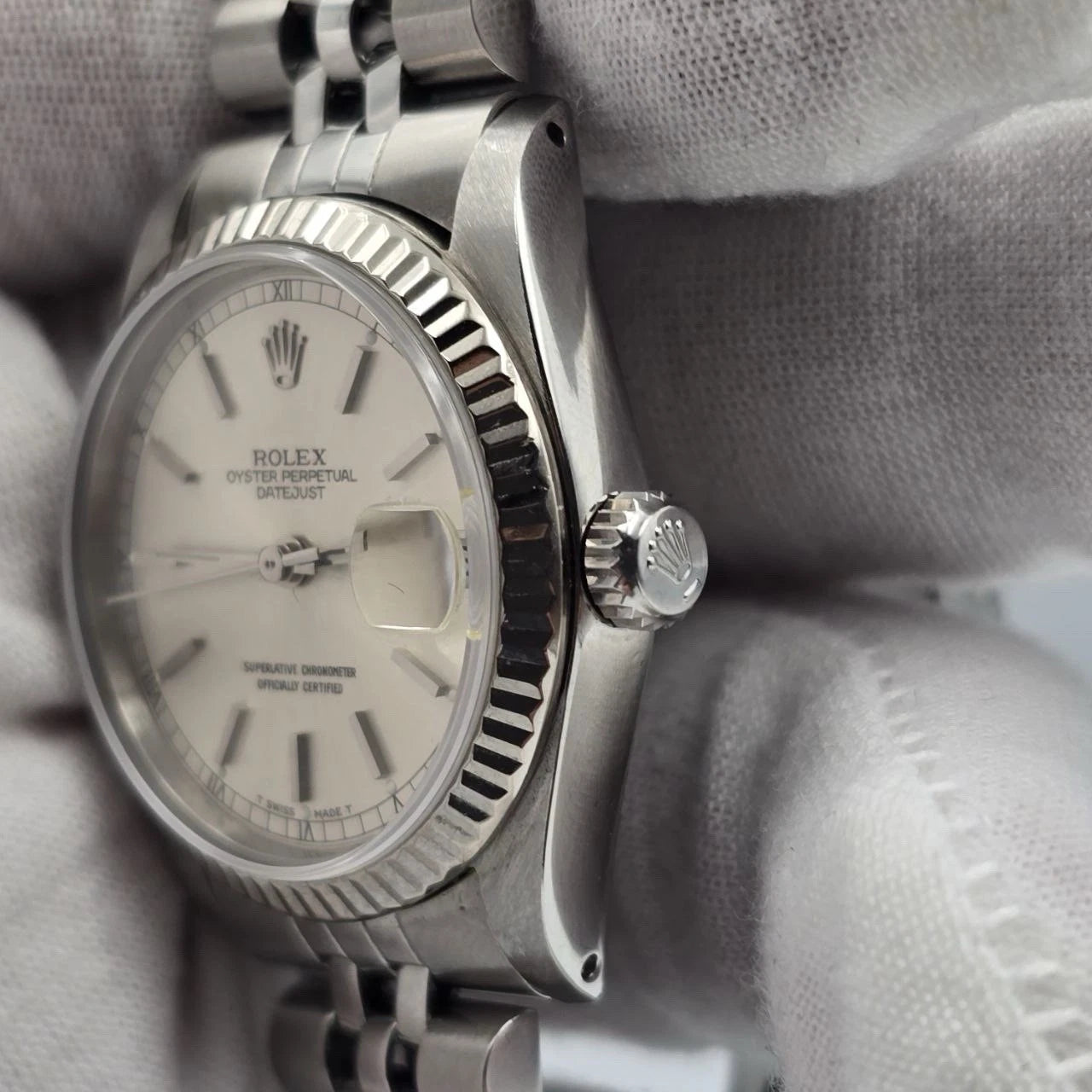 2020 RSC Rolex Datejust 31mm 68274 Silver Dial Steel Jubilee 18k Fluted Bezel