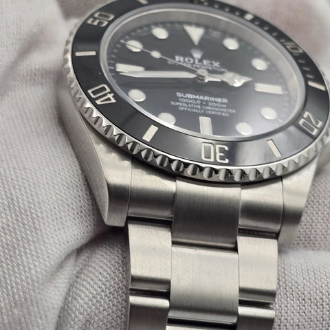 MINT Rolex Submariner No Date Ceramic 41mm Stainless Steel Bracelet 124060