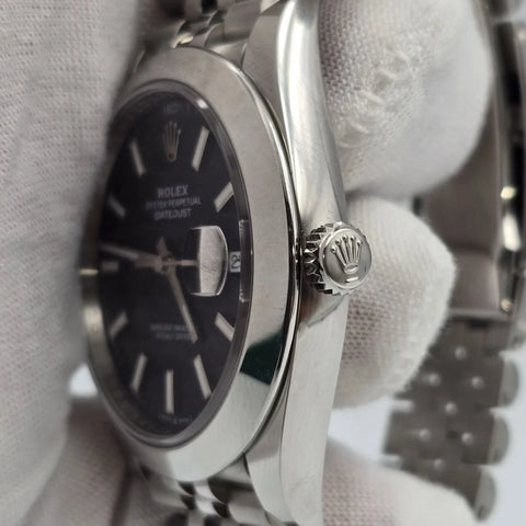 NEW 2025 Rolex Datejust 41mm Blue Stick Steel Smooth Bezel Jubilee 126300 UNWORN