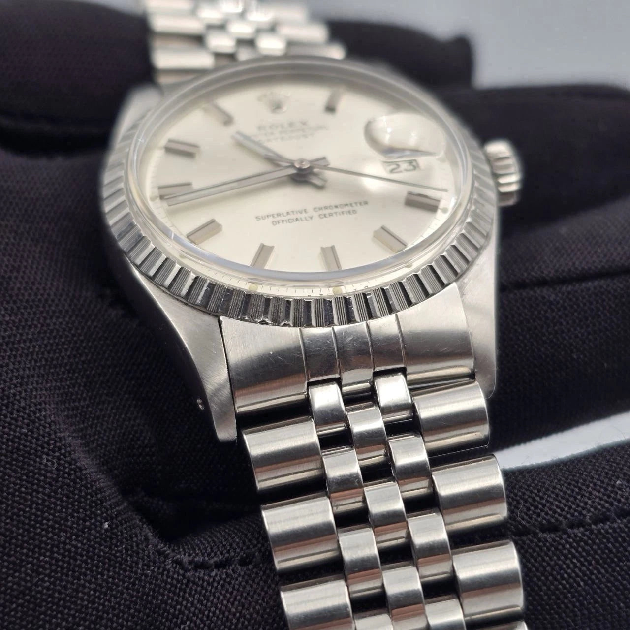 Rolex Datejust 1603 Stainless Steel Jubilee Silver Dial Automatic Men Watch 36mm