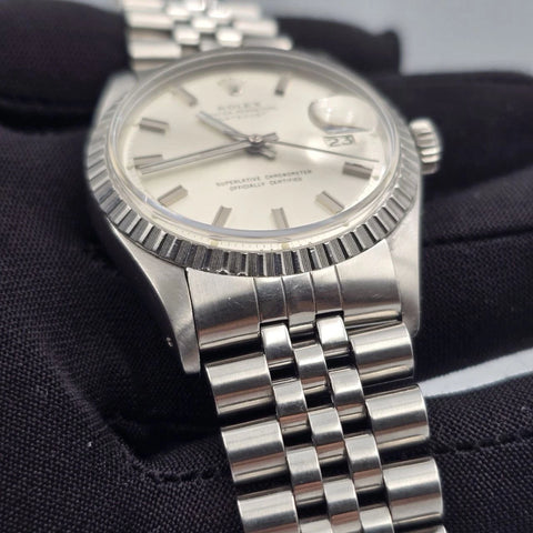 Rolex Datejust 1603 Stainless Steel Jubilee Silver Dial Automatic Men Watch 36mm