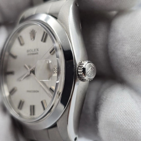 2022 RSC Rolex Oyster Date Precision 6694 Stainless Steel 34mm Silver Dial Watch