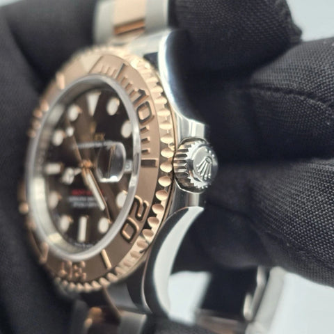 2025 NEW Rolex Yacht-Master Two Tone Rose Gold 40mm Chocolate Dial 126621 UNWORN