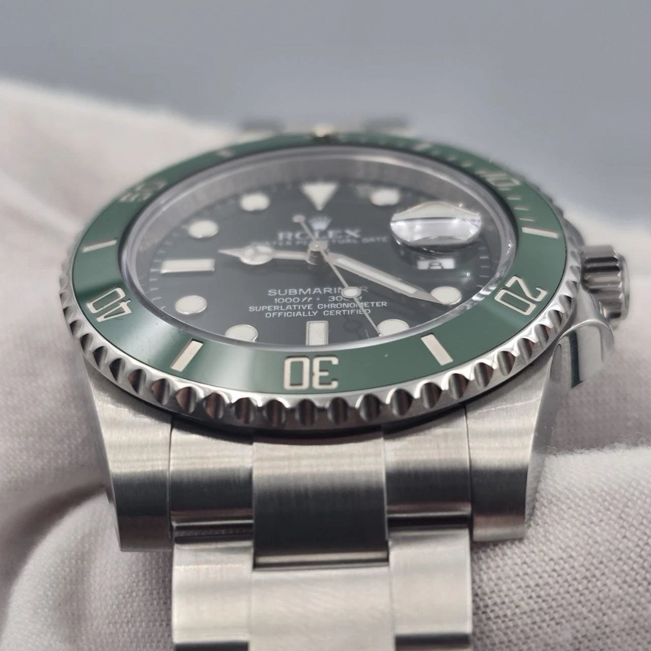 2013 PAPERS Rolex Submariner Hulk 116610LV Green 40mm Ceramic Watch BOX