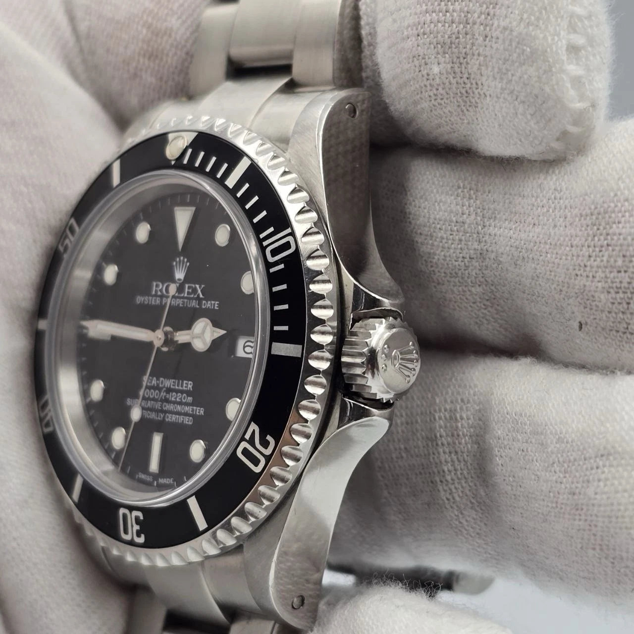 PAPERS Rolex Sea-Dweller 16600 Stainless Steel Black Dial 40MM Watch