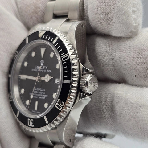 PAPERS Rolex Sea-Dweller 16600 Stainless Steel Black Dial 40MM Watch