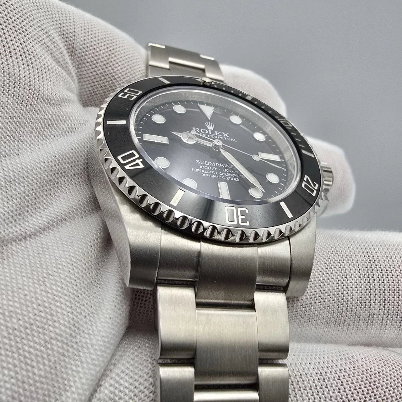 PAPERS 2013 Rolex Submariner 114060 No-Date 40mm Steel Black Ceramic Bezel BOX