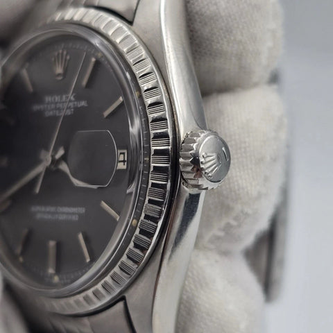 Rolex Datejust 1603 Steel RARE Factory Grey Ghost Sigma Dial Jubilee 36mm Watch