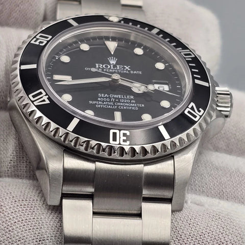 MINT 2007 Rolex Sea-Dweller 16600 Stainless Steel Black Dial 40MM Watch
