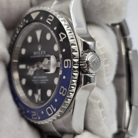 2014 PAPERS Rolex GMT Master II 116710BLNR Steel Ceramic Batman Watch BOX