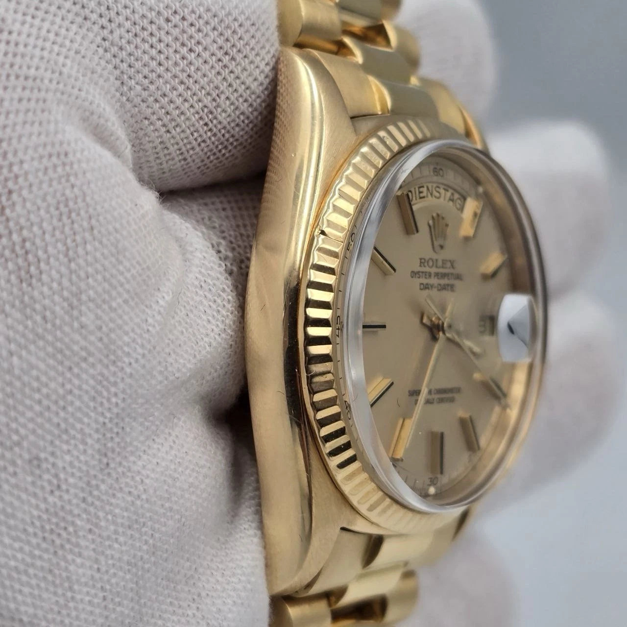 PAPERS Rolex Day-Date 1803 President German 18k Gold 36mm Factory Champagne Dial