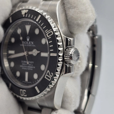 MINT 2013 PAPERS Rolex Submariner No-Date 114060 Black Ceramic 40mm Watch BOX