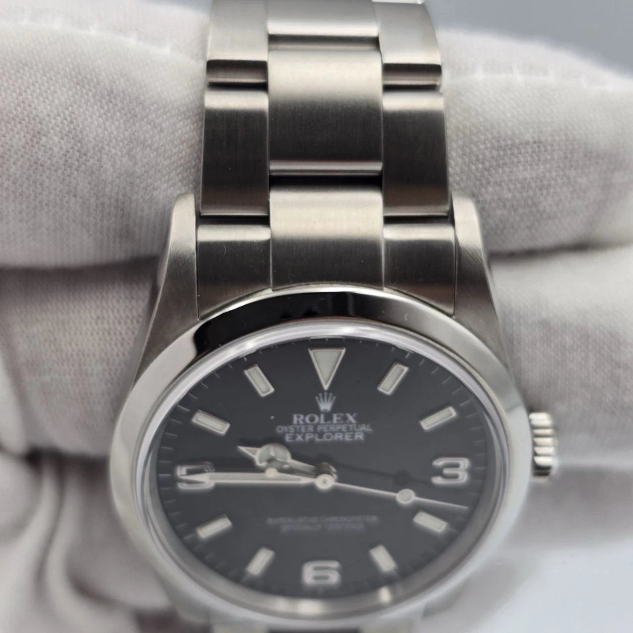 MINT PAPERS 2005 Rolex Explorer I 114270 Automatic 36mm Steel Black Dial Watch