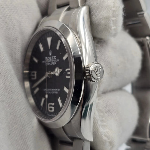 MINT 2022 PAPERS Rolex Explorer Black Dial Stainless Steel 36mm Watch 124270 BOX