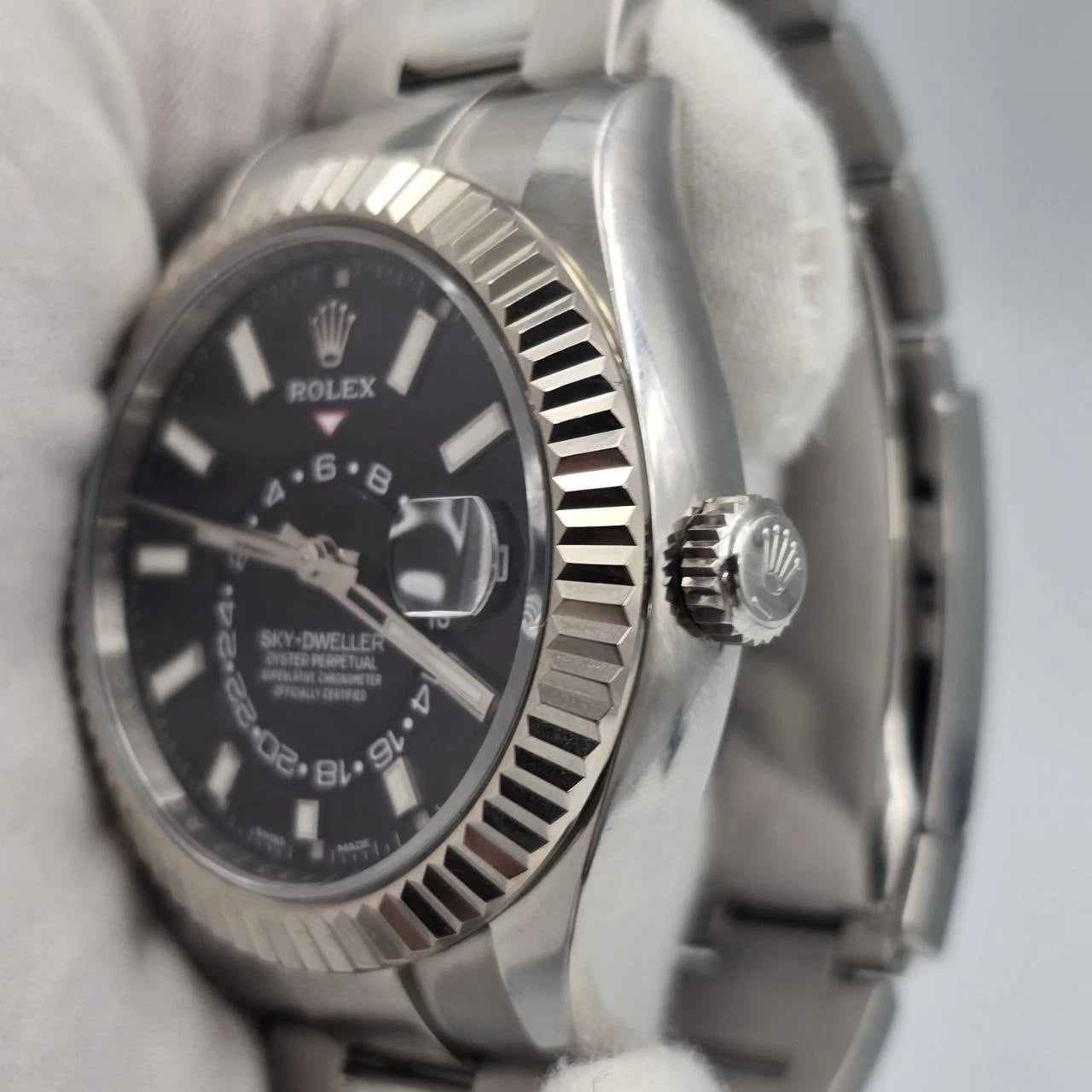 2022 PAPERS Rolex Sky-Dweller 42mm Black Dial Oyster Bracelet 326934 BOX