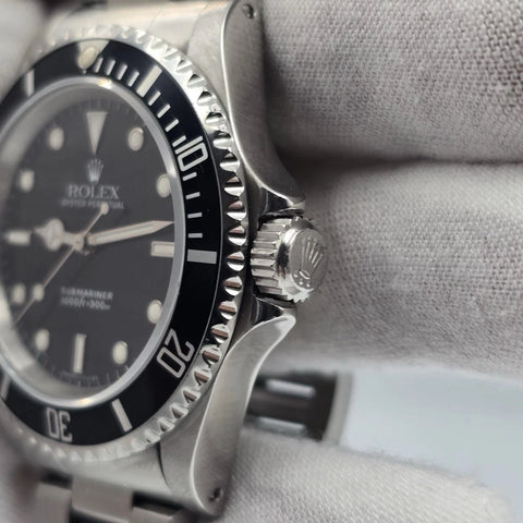 PAPERS MINT Rolex Submariner No-Date BLACK Steel Oyster 40mm Watch 14060