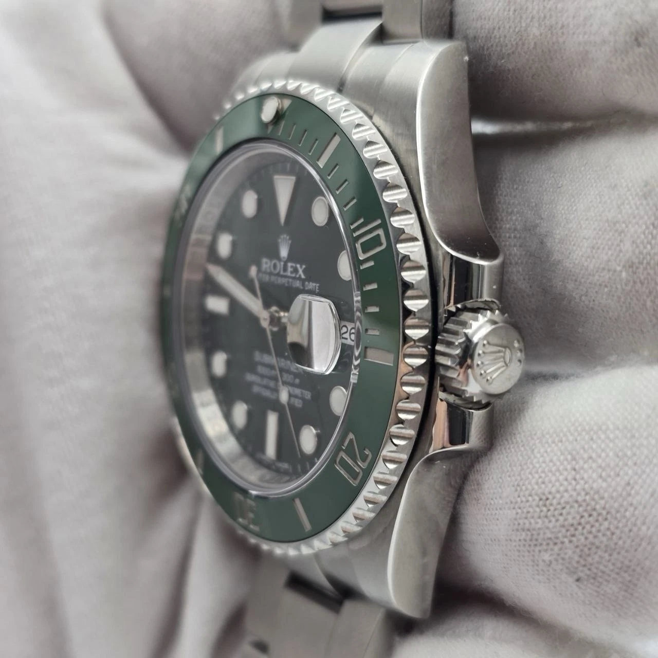 2013 PAPERS Rolex Submariner Hulk 116610LV Green 40mm Ceramic Watch BOX