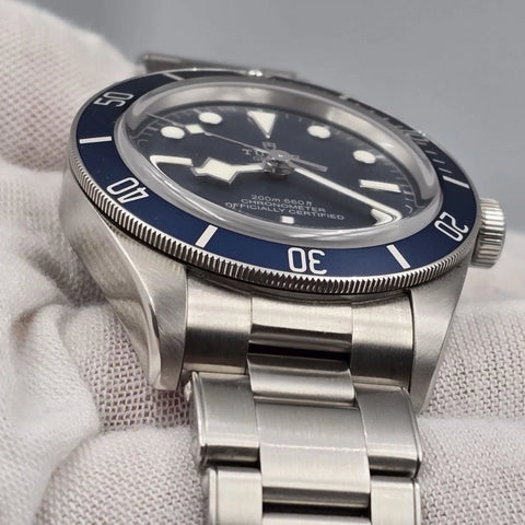 PAPERS 2022 Tudor Black Bay Blue Dial 39mm Steel Automatic Watch 79030B BOX