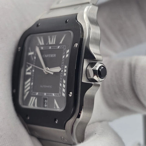 PAPERS Cartier Santos de Cartier WSSA0037 ADLC Gray Dial 39.8mm Watch BOX