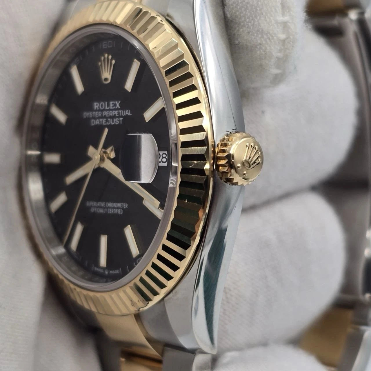 MINT PAPERS 2023 Rolex DateJust 41mm Two Tone Black Dial Oyster 126333 BOX